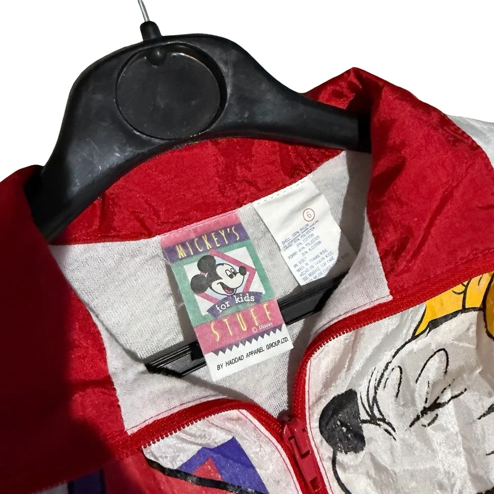 Vintage Disney Mickey Mouse‎ Tracksuit Size 6 Windbreaker 2 Piece Set 90s